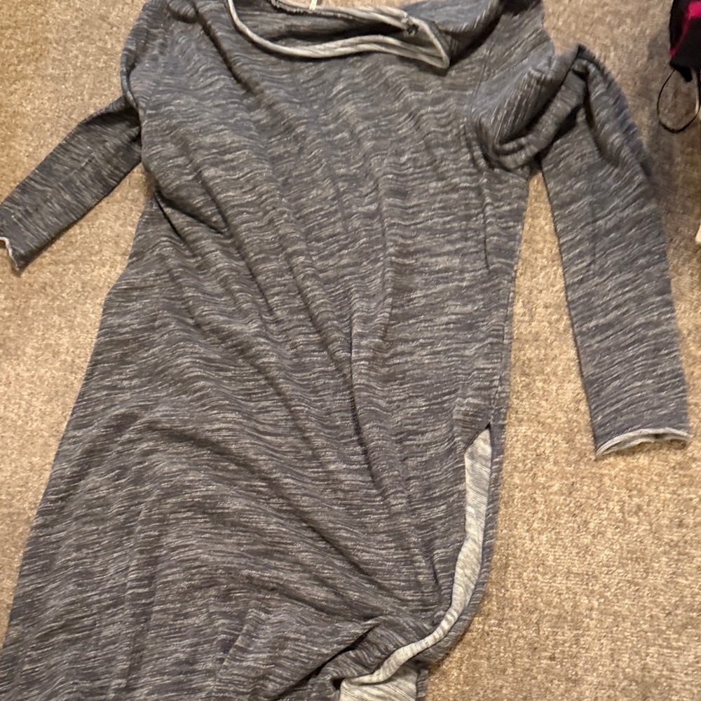 Free People Charcoal Long Sleeve Dress